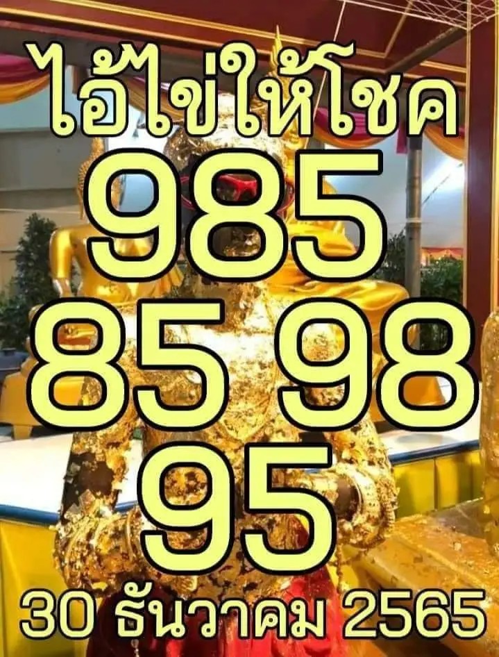 แนวทางหวยไทย เลขเด็ดไอ้ไข่ให้โชค รัฐบาล 30/12/65