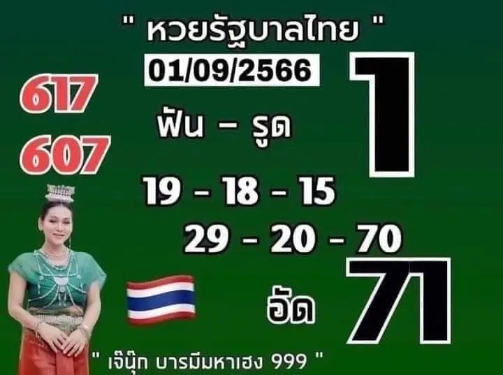 เลขเด็ด หวยดัง เจ๊นุ๊ก บารมีมหาเฮง แนวทางรัฐบาล 1/9/66