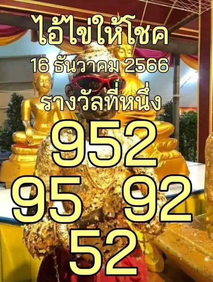 เลขเด็ด หวยดัง ไอ้ไข่ให้โชค แนวทางรัฐบาล 16/12/66